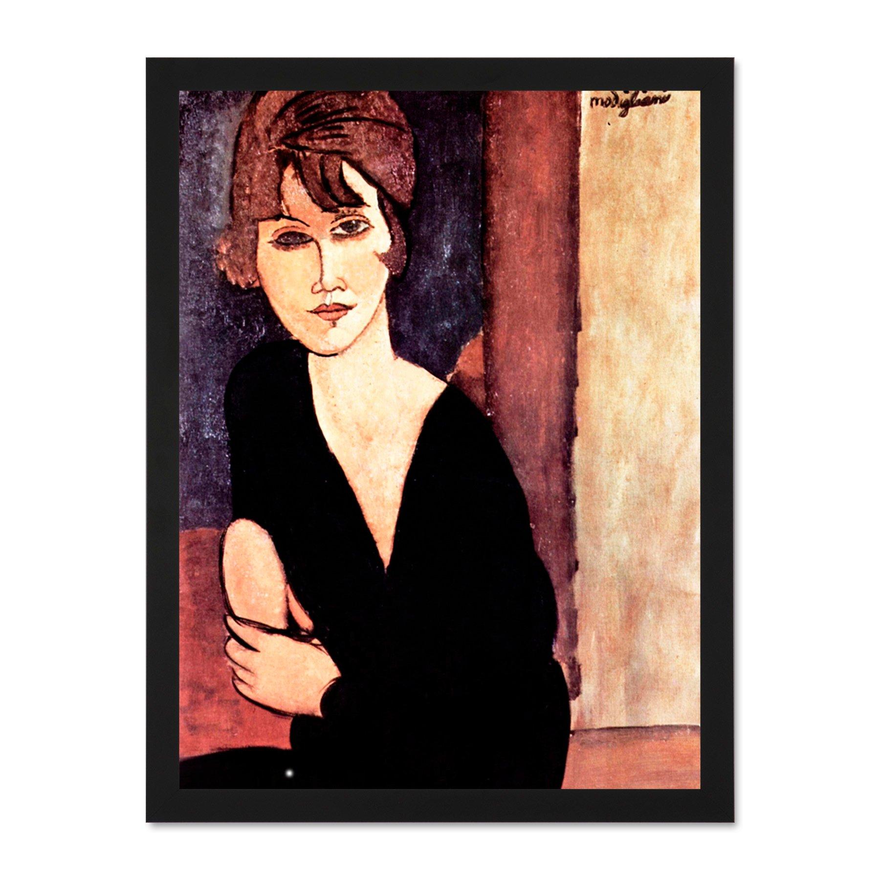 Amedeo Modigliani Portrait Madame Reynouard Old Large Framed Wall Decor Art Print